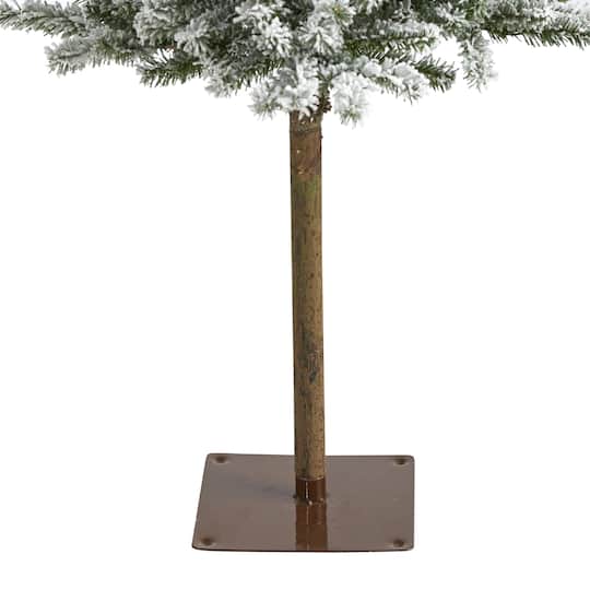 5ft. Pre-Lit Flocked Alpine Artificial Christmas Tree, Clear Lights